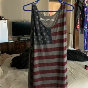 America flag tank top